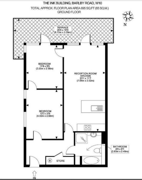 Apartamento A Modern Two Bedroom Flat With Private Parking Londres